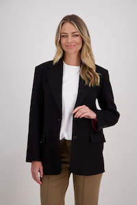 Hilary Black Longline Blazer