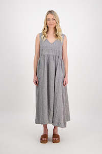 Linen: Powell Black/White Houndstooth Linen Dress