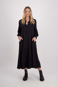 Back In Stock: Hollie Black Shirt Dress