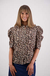 Stevie Leopard Ramie Shirt