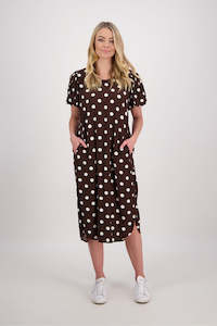 Petra Chocolate Spot Dress