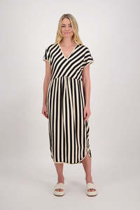 Sale Dresses: Taylor Black/Vanilla Stripe Dress