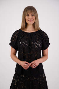 Serenity Black Lace Top