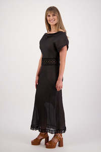 Event Ready: Stephanie Black Ramie Dress