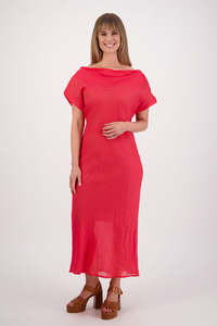 Sassy Red Ramie Dress