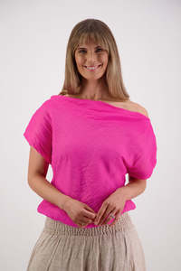 Sissy Fuchsia Ramie Top
