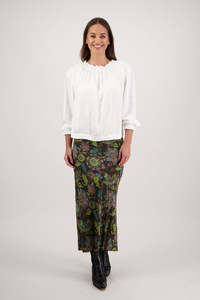 Rosa Brown Floral Skirt