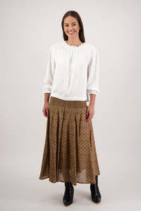 Hazelle Camel Tile Skirt