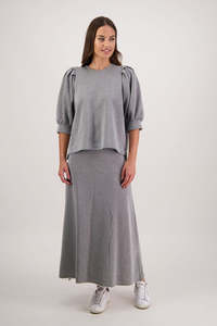 Rutherford Metallic Silver Skirt