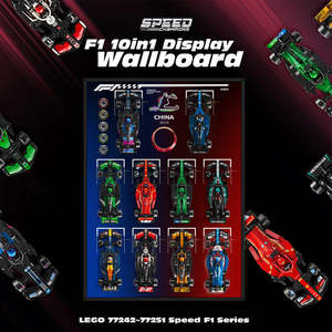 LEGO Speed Champions F1 Race Car 10 in 1 Display Wallboard 77242 - 77251