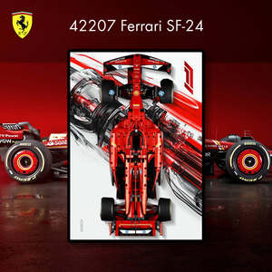 Lego 42207 Ferrari SF-24 F1 Car Display Wallboard