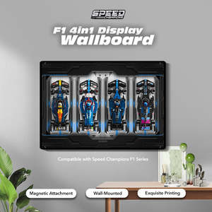 LEGO Speed Champions F1 Race Car 4 in 1 Display Wallboard (Grey and blue tones)