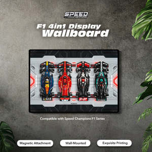 LEGO Speed Champions F1 Race Car 4 in 1 Display Wallboard (Grey and red tones)