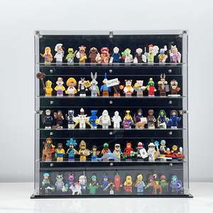 Brickfans Premium Display Case Series: BrickFans Premium 5-Tier Wall Mounted Display Cases for Lego Minifigures - 12 Minifigures Wide
