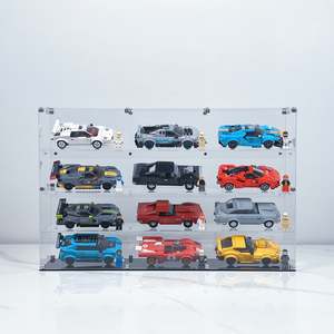 BrickFans Premium Display Case for 12 x Lego Speed Champions Cars (4x3)