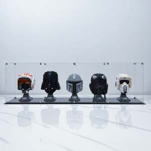BrickFans Premium Display Case for 5 x Lego Helmets