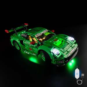 New Arrival: Lego Porsche 911 GT3 R REXY AO Racing Car 42224 Light Kit