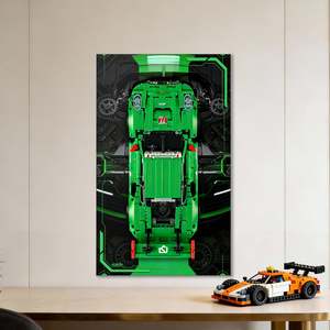 New Arrival: BrickFans Premium Acrylic Display Panel for LEGO® 42224 Porsche 911 GT3 R “Rexy” AO Racing Car