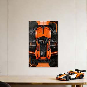 BrickFans Premium Acrylic Display Panel for LEGO® 42222 Bugatti Chiron Pur Sport Hypercar