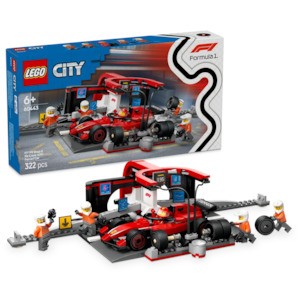 Lego City: LEGO City 60443 F1 Pit Stop & Pit Crew with Ferrari Car
