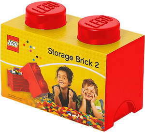 Lego Storage Bricks: LEGO 4002 Storage Brick 2 - Red