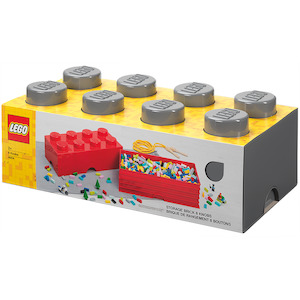 Lego Storage Bricks: LEGO 4004 Storage Brick 8 - Dark Grey