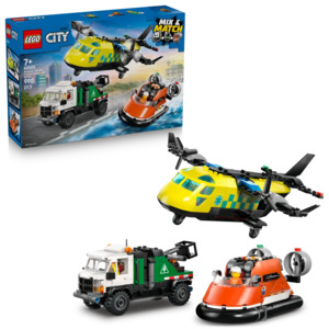 LEGO City 60505 Airplane, Service Truck & Hovercraft Remix