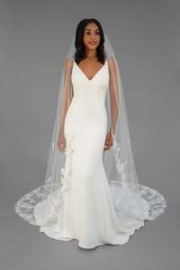 Wedding Veils: Cathedral 3D Leaf Veil | AVL0177