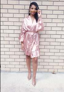 Shop Robes: Ruffled Robe - Rose