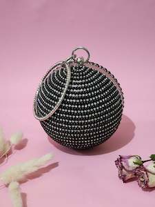 Bridal Bags: ~ Aliyah Sphere Clutch - Black