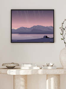 Art Print: Lake Tekapo Night Sky, New Zealand Art Print