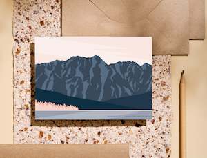 geometric_mountain: The Remarkables Mountain Range, Queenstown,  New Zealand Greeting Card