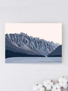 Bridget_Hall: The Remarkables Twilight, Queenstown, New Zealand. Modern Greeting Card