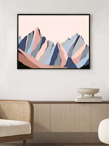 The Needles, Chamonix, France. Modern Mountain Landscape Art Print. Aiguilles de&hellip;