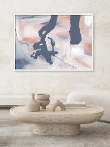 Lake Wanaka and Lake Hawea. Art print from original acrylic on canvas painting