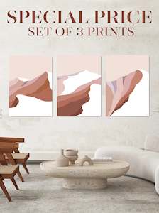 New Zealand Art Prints 1: SET OF 3 'SUMMIT SERIES' ART PRINTS