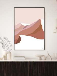 Summit 3. Modern Mountain Art Print