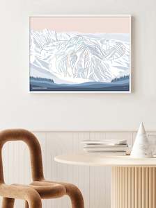 Usa Art Prints: ARAPAHOE BASIN, COLORADO. Modern Mountain Trail Map Wall Art