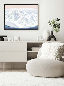 Usa Art Prints: BEAVER CREEK, Colorado. Modern Mountain Trail Map Wall Art