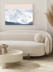 CRESTED BUTTE, Colorado. Modern Mountain Resort Trail Map Wall Art