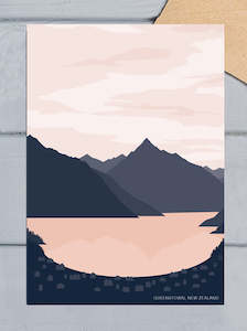 View from Queenstown Hill, New Zealand Greeting Card