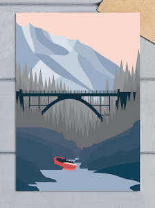 Shotover Jet Queenstown New Zealand Modern Greeting Card