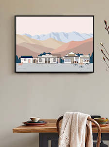 New Zealand Art Prints 1: Tarras Village, Central Otago, New Zealand Art Print