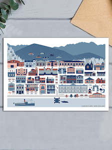 New Zealand Greeting Cards: Queenstown Town, New Zealand Greeting Card
