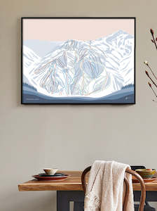 Usa Art Prints: COPPER MOUNTAIN, COLORADO. Modern Mountain Trail Map Wall Art Print