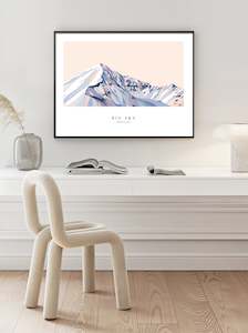 Usa Art Prints: LONE PEAK, BIG SKY, MONTANA Modern Mountain Art Print