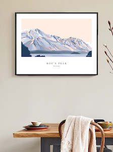 New Zealand Art Prints 1: Roy's Peak Hike, Lake Wānaka, New Zealand Modern Mountain Art Print