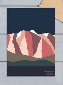 The Remarkables Queenstown, New Zealand Abstract Greeting Card
