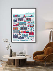 Christchurch, New Zealand City Map Art Print