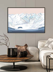 LOVELAND, Colorado Ski Trail Map Art Print